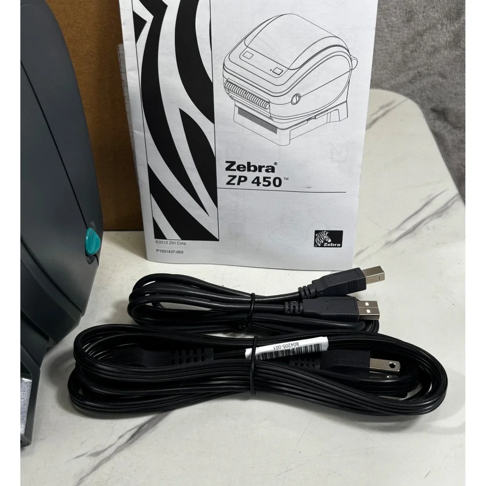 Zebra ZP 450 ctp Thermal Label Printer Gray LIKE NEW Shipping Barcode ZP450-0202